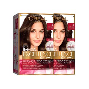 L'oréal paris coloração imédia excellence 4 cast. natural kit - 2 unidades