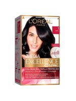 L'oréal paris coloração imédia excellence 1 preto kit - 6 unidades