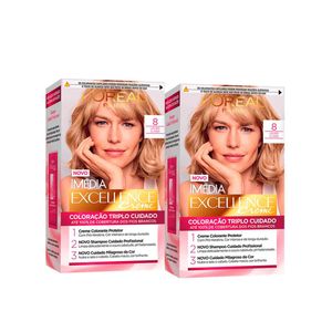 L'oréal paris coloração imédia excellence kit - 8 louro claro