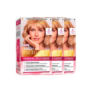L'oréal paris coloração imédia excellence kit - 8 louro claro