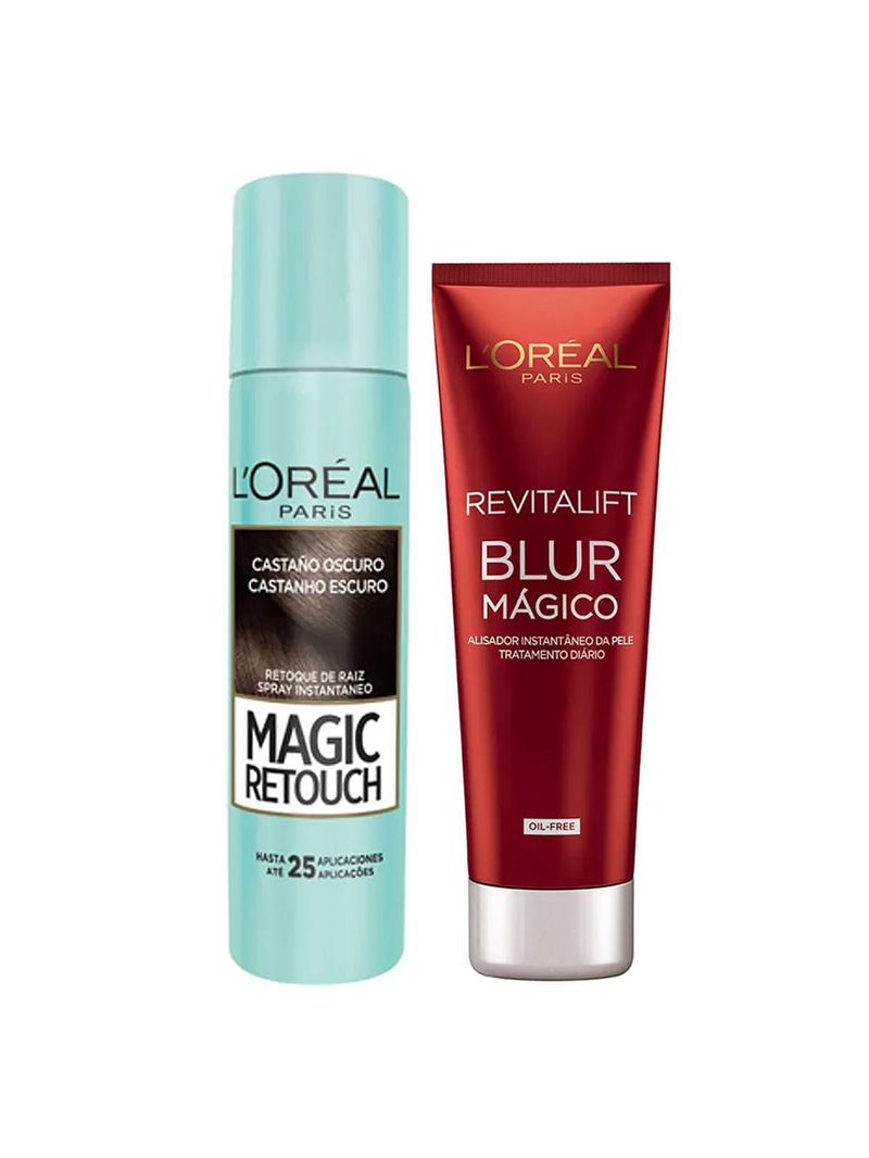 L’oréal paris magic blur kit - corretivo castanho escuro + aperfeiçoador