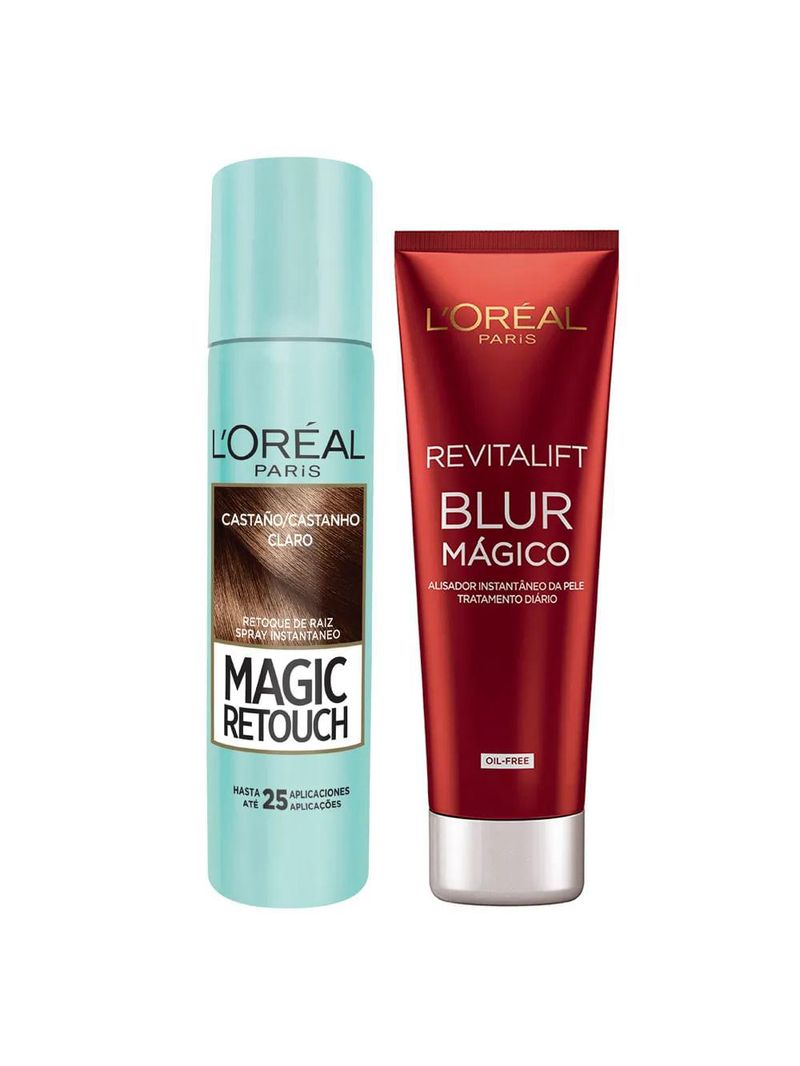 L’oréal paris magic blur kit - corretivo castanho claro + aperfeiçoador