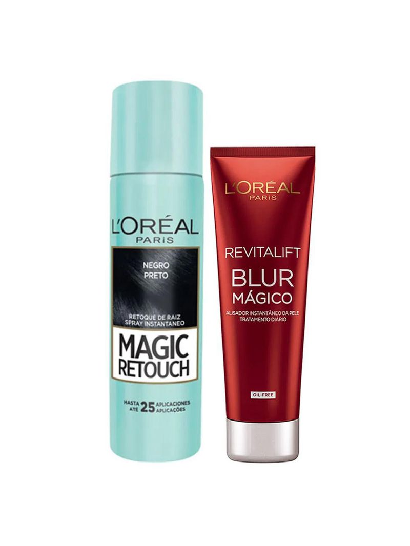 L’oréal paris magic blur kit - corretivo preto + aperfeiçoador