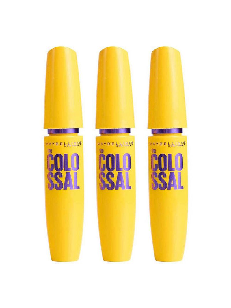 Maybelline colossal volum’express kit - 3 máscara para cílios lávavel