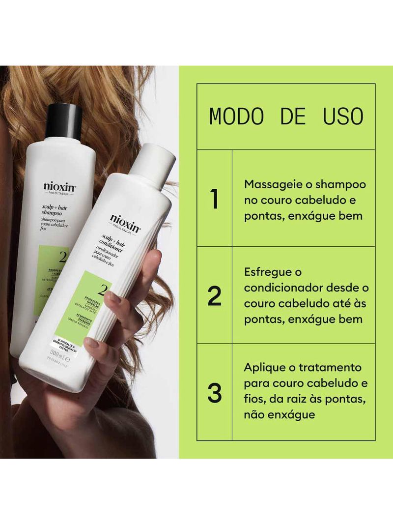 Nioxin system 2 kit - shampoo + condicionador + tratamento