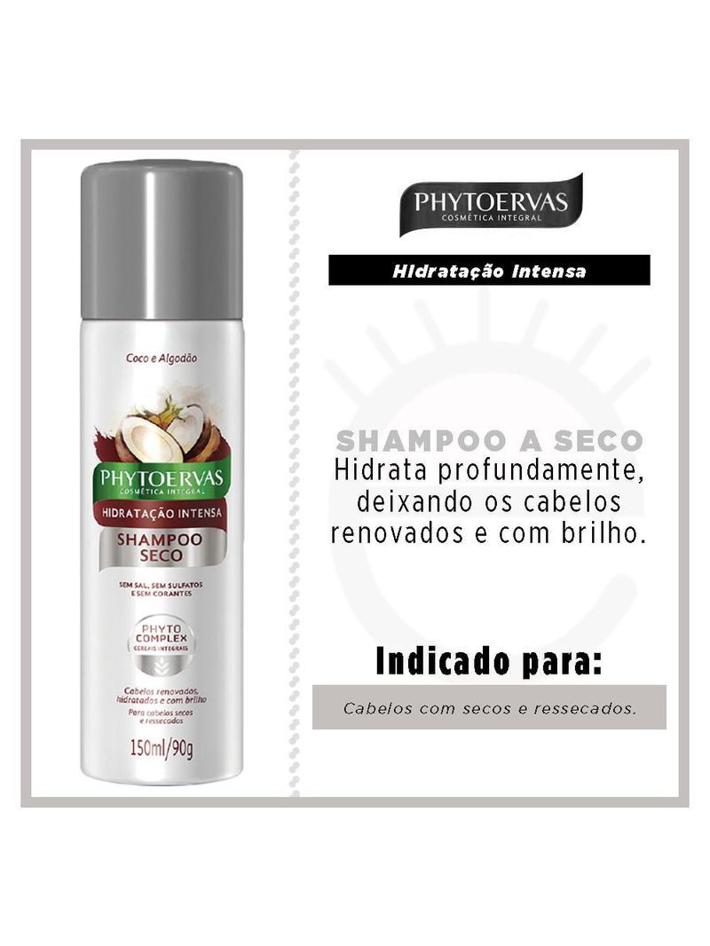Phytoervas hidratação intensa - shampoo à seco
