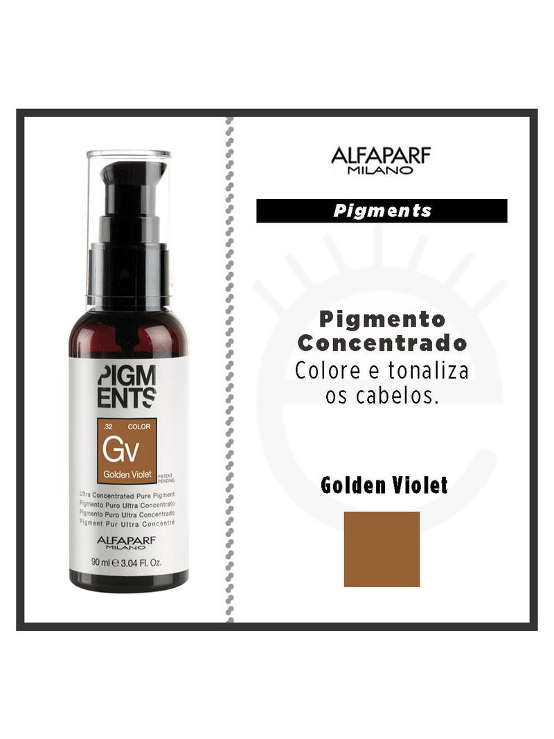 Pigmento concentrado alfaparf pigments pure - golden violet