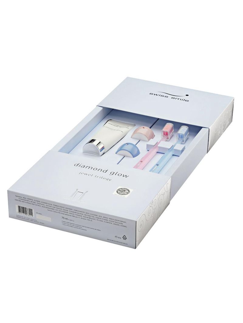 Swiss smile gold kit  - creme dental + escovas + suporte