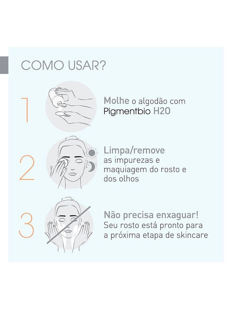 Água micelar clareadora bioderma - pigmentbio h2o