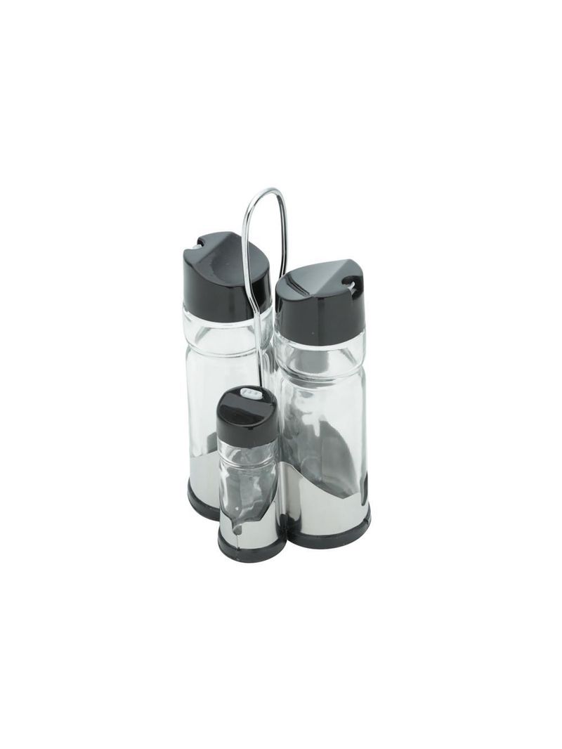 Galheteiro 4 Peças Wolff Donatello de Vidro 11x 10x20cm