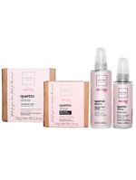 Cadiveu professional quartzo shine by boca rosa hair - kit shampoo em barra + máscara em barra + leave-in + proteína