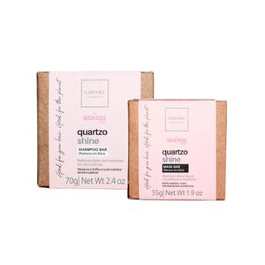 Cadiveu professional quartzo shine by boca rosa hair - kit shampoo + máscara em barra