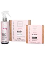 Cadiveu professional quartzo shine by boca rosa hair - kit shampoo em barra + máscara em barra + fluido