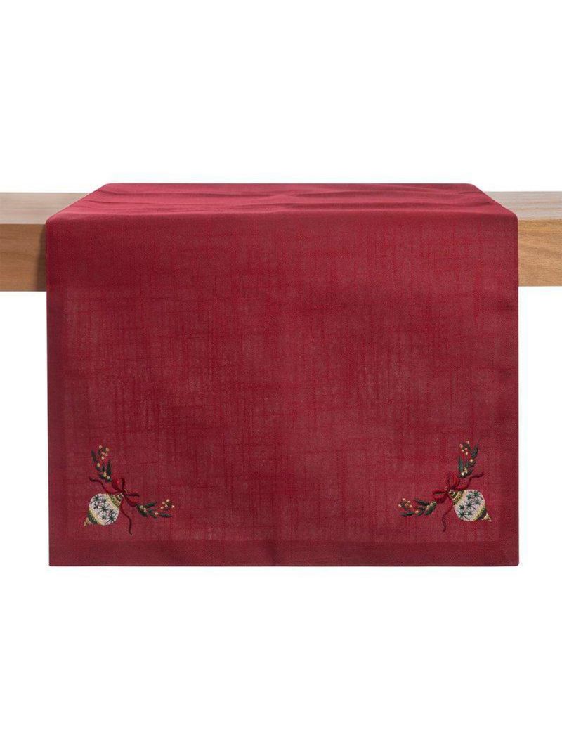 Caminho de mesa natal ornament 168 x 48 cm saz home style