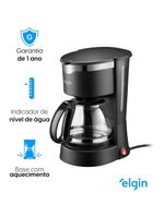 Cafeteira Elétrica Gournet 15 Xícaras 127V 675W Preta Elgin
