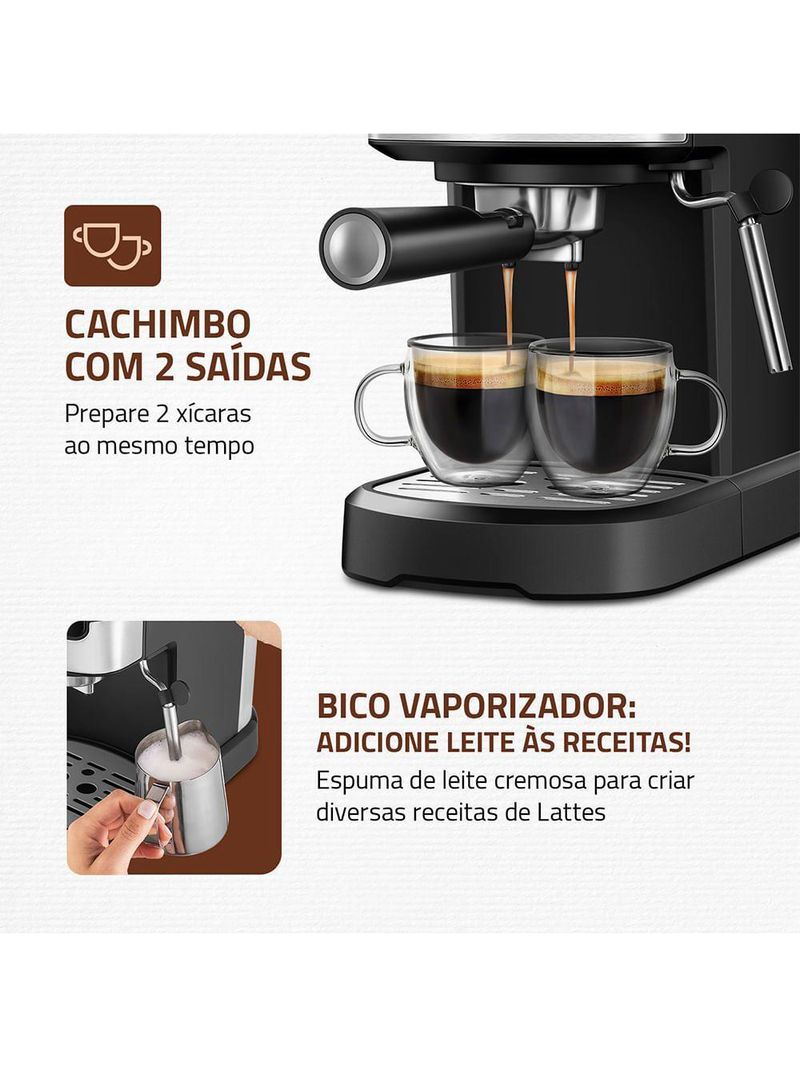 Cafeteira Espresso Dolce Crema 20 Bar Mondial C-20-EC 220V/60HZ