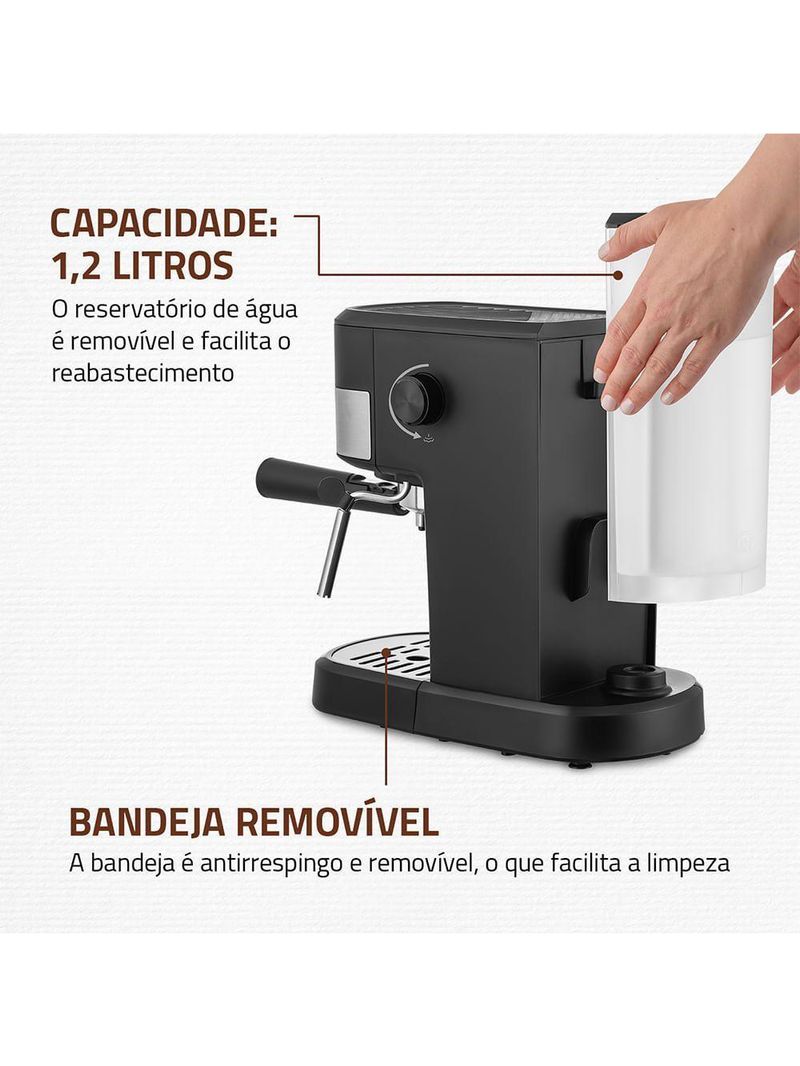 Cafeteira Espresso Dolce Crema 20 Bar Mondial C-20-EC 220V/60HZ