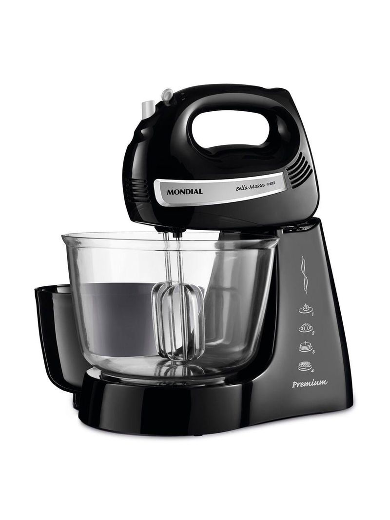 Batedeira Mondial Bella Massa B-23 Np Batedeira-127v-preto/inox