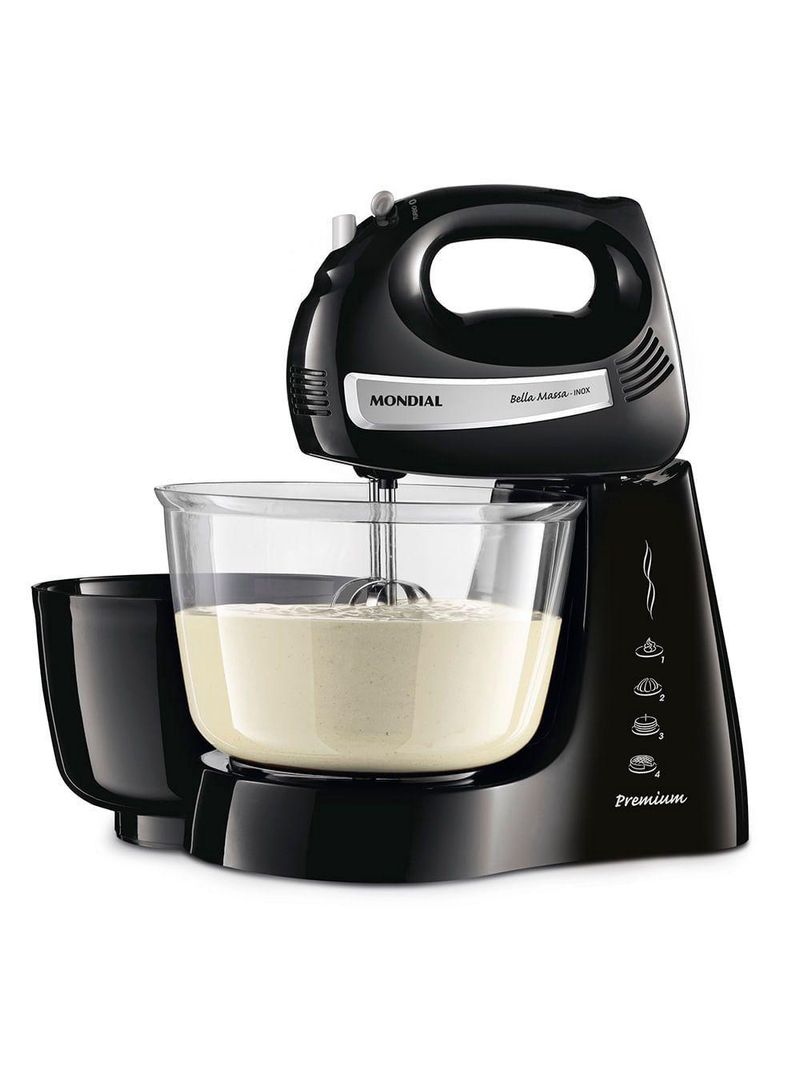 Batedeira Mondial Bella Massa B-23 Np Batedeira-127v-preto/inox