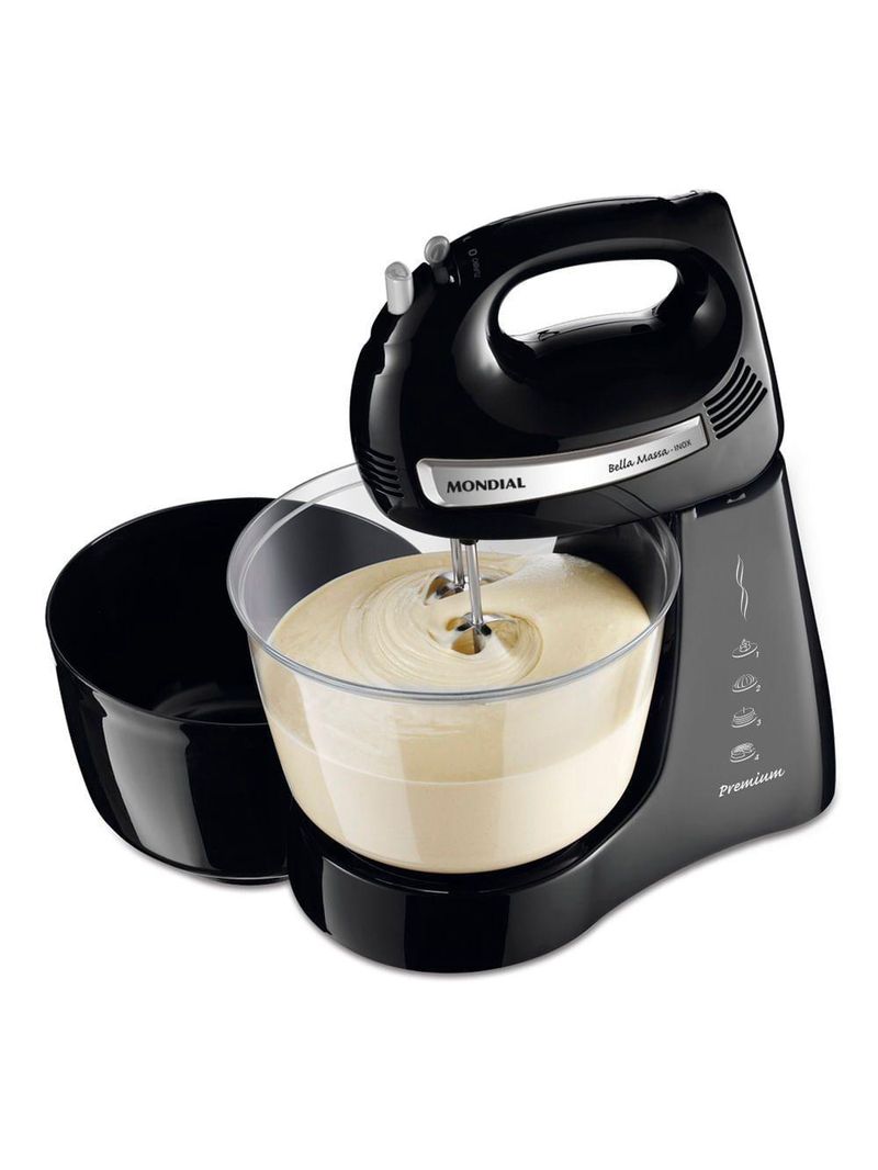 Batedeira Mondial Bella Massa B-23 Np Batedeira-127v-preto/inox