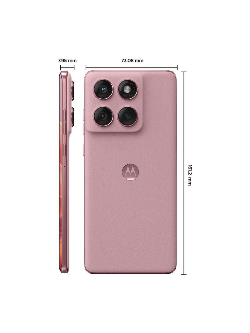 Smartphone motorola edge 60 fusion 5g rosa 256gb, 8gb ram, tela 6,7", câmera sony lytia 700c 50mp, gorilla glass 7i, dimensity 7300, ip69 e ip68
