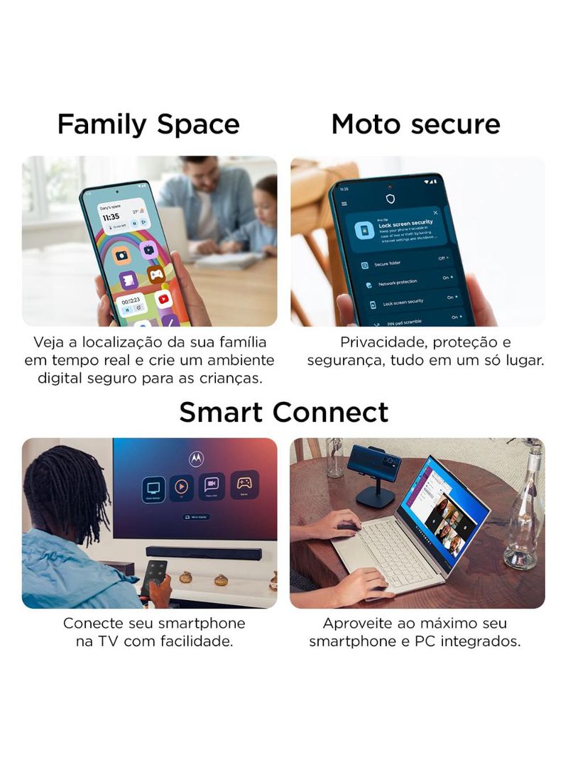 Smartphone motorola edge 60 fusion 5g rosa 256gb, 8gb ram, tela 6,7", câmera sony lytia 700c 50mp, gorilla glass 7i, dimensity 7300, ip69 e ip68