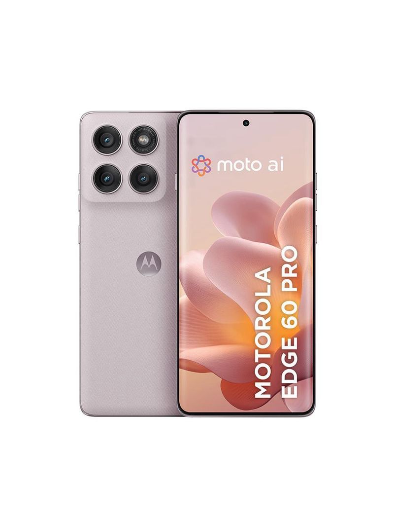 Smartphone motorola edge 60 pro 5g rosa 512gb, 12gb ram + 12gb ram boost, tela 67" 120hz, câmera sony lytia 700c 50mp e dimensity 8350 extreme