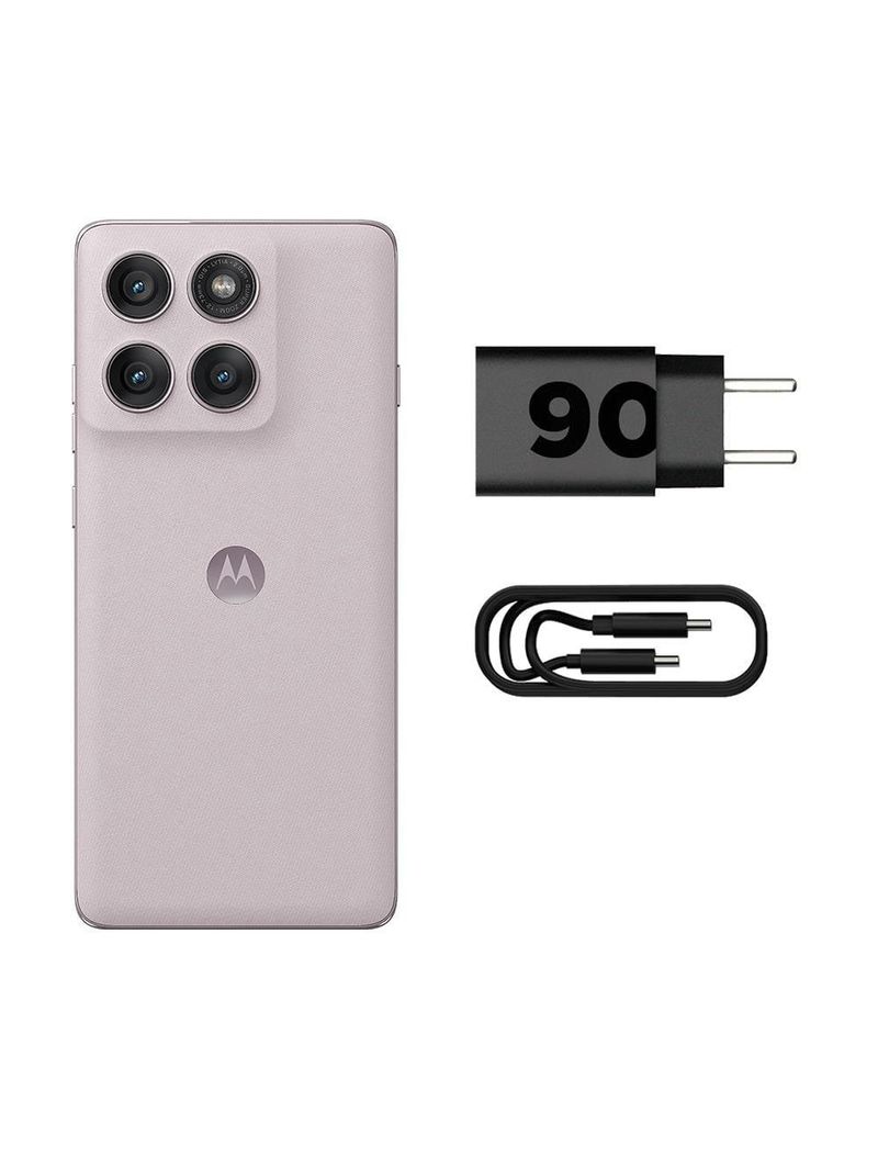 Smartphone motorola edge 60 pro 5g rosa 512gb, 12gb ram + 12gb ram boost, tela 67" 120hz, câmera sony lytia 700c 50mp e dimensity 8350 extreme