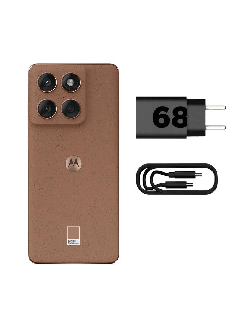 Smartphone motorola edge 60 fusion 5g tela 6,7” 256gb câmera sony 50mp pantone mocha mouse