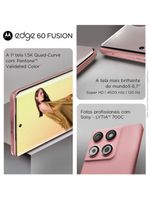 Smartphone motorola edge 60 fusion 5g tela 6,7” 256gb câmera sony 50mp pantone mocha mouse