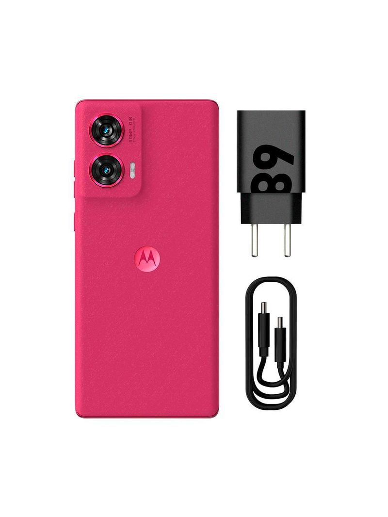 Smartphone motorola edge 50 fusion 5g pink 256gb, 8gb ram + 8gb ram boost, 50mp sony ai camera ip68 nfc
