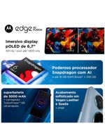 Smartphone motorola edge 50 fusion 5g pink 256gb, 8gb ram + 8gb ram boost, 50mp sony ai camera ip68 nfc
