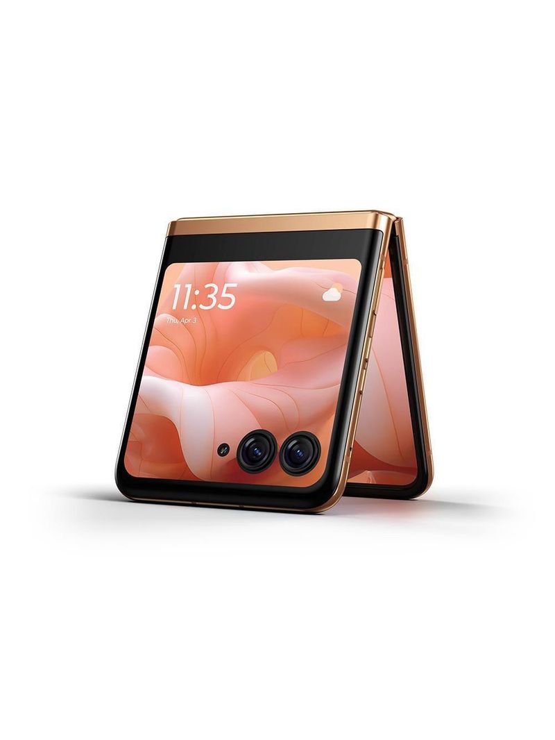 Smartphone motorola razr 40 ultra 5g peach 256gb 10gb (8gb ram + 2gb ram boost) 12mp com moto ai nfc dobrável