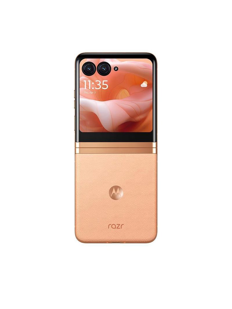 Smartphone motorola razr 40 ultra 5g peach 256gb 10gb (8gb ram + 2gb ram boost) 12mp com moto ai nfc dobrável