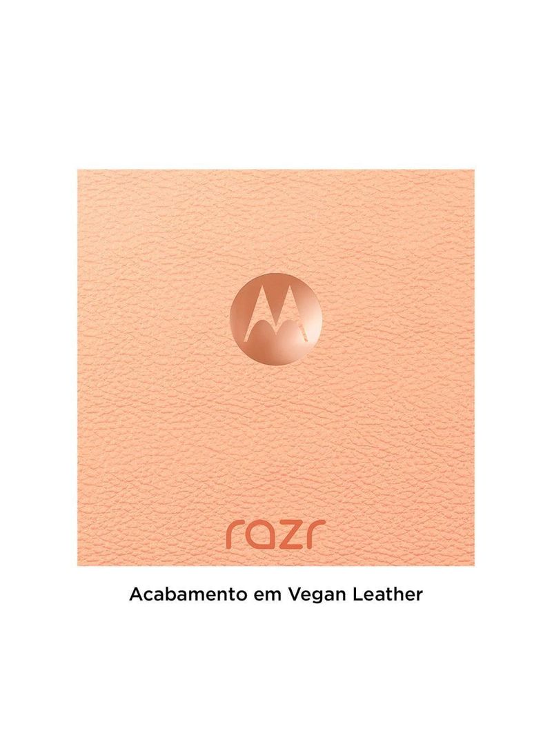 Smartphone motorola razr 40 ultra 5g peach 256gb 10gb (8gb ram + 2gb ram boost) 12mp com moto ai nfc dobrável