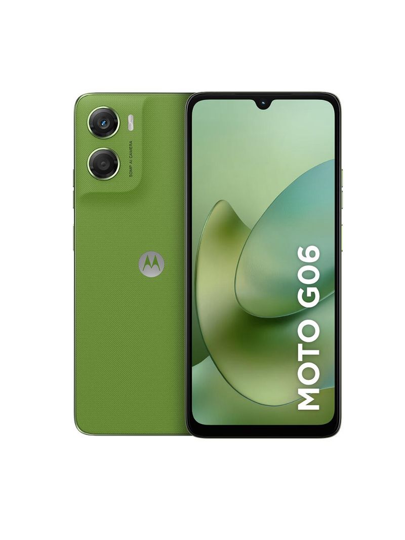 Smartphone motorola moto g06 4g tela 6,9” 256gb câmera 50mp verde