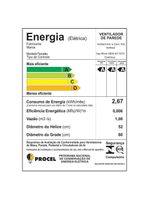 Ventilador De Parede 60Cm Com 3 Pás New Ventisol Preto 127V