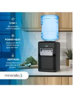 Bebedouro Agua Quente Natural E Gelada Eletrônico Preto Galão Mineralle EBE06QP 220V