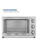 Forno Elétrico Mondial 52L Grand Family II 1800W FRN-52-W Branco/Inox 110V