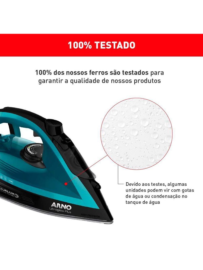 Ferro De Passar Arno A Vapor Ultragliss Plus FMY Azul 110V