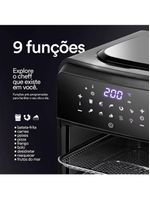 Fritadeira Sem óleo Air Fryer Oven Digital Toutch Titanium 12l Premium Eaf12t 220v - Eos 220v