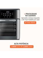 Fritadeira Air Fryer Forno Oven 12L Mondial Cinza/inox 2000W AFON-12L-GI 110V