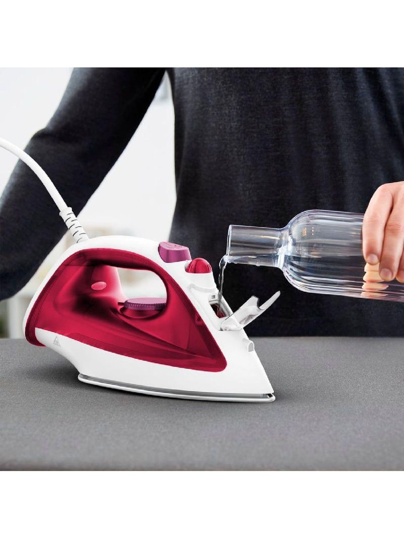 Ferro De Passar A Vapor Essentialgliss Arno FMQ Rosa E Branco 110V