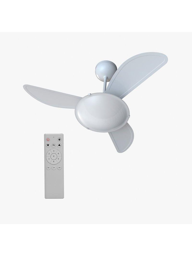 Ventilador De Teto Ventisol Sunny Inverter Com Controle Branco Bivolt