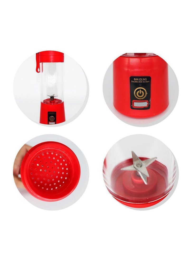 Mini Liquidificador Portatil Shake Juice Cup Batida Vermelho