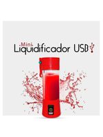 Mini Liquidificador Portatil Shake Juice Cup Batida Vermelho