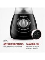 Liquidificador Mondial Easy Power L-550-B 550W 2 Velocidades Preto 110V