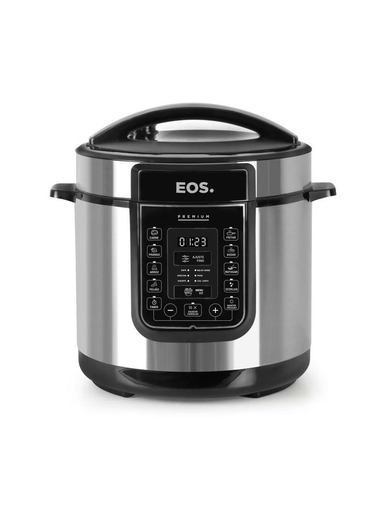 Panela De Pressão Elétrica Caçarola Multicooker Multiuso Digital Inox 6l Epp60di 220v - Eos 220v