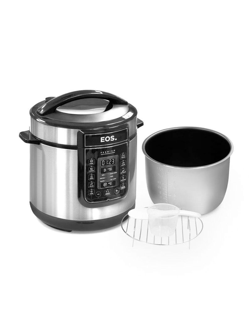 Panela De Pressão Elétrica Caçarola Multicooker Multiuso Digital Inox 6l Epp60di 220v - Eos 220v