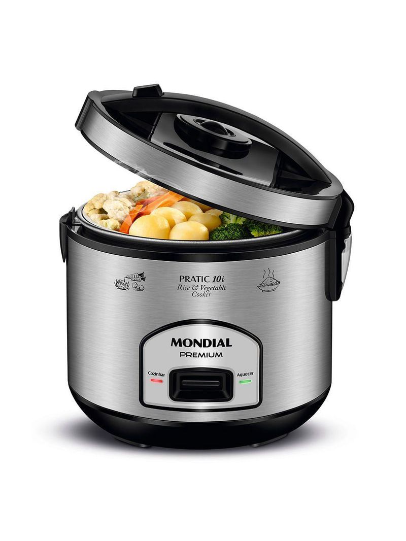 Panela Elétrica Mondial Pratic 10i Pe-42-10x 127v-preto/inox